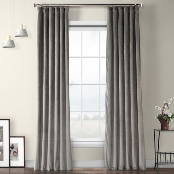 Accents Grey Velvet Drapes Poshmark